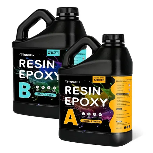 Miniatura 9 de Epoxy Resin Kit 1 Gallon,High Gloss, Food Safe & UV Resistant Best for DIY, Art, River Table, Wood, Flower, Mold Casting - for Beginners & Pros,1:1