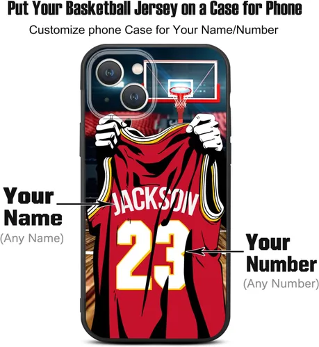 Miniatura 2 de Nombre y Número Personalizados DIY - Camiseta de Baloncesto de Atlanta - Funda de Silicona Líquida para iPhone 17 Air 16 15 Pro Max 14 13 Mini 12 11