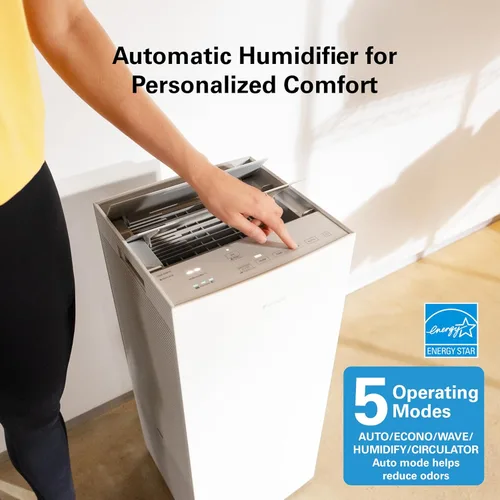 Miniatura 5 de Daikin Paquete de purificador de aire de habitación, purificador de aire HEPA con prefiltro, filtro de luz LED de carbono y UVC, cero ozono