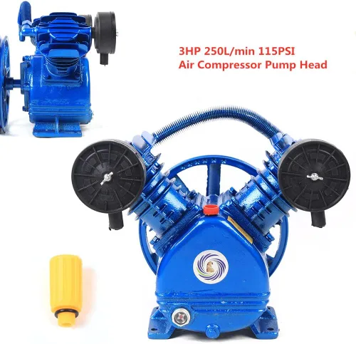 Miniatura 6 de Cabezal de bomba de compresor de aire, cabezal de reemplazo de bomba de compresor de aire tipo V 3HP para reparación de automóviles de fábrica