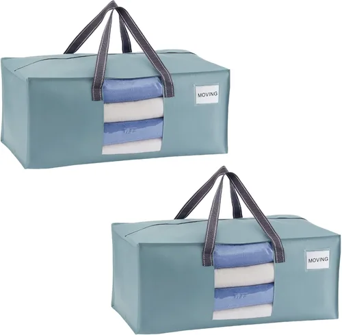 Miniatura 17 de VENO Paquete de 4 bolsas de mudanza resistentes, bolsas de embalaje transparentes para una fácil visibilidad, alternativa a las cajas de mudanza