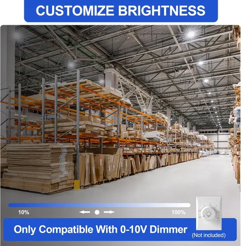 Miniatura 5 de BBESTLED UFO - Luz LED de alta bahía de 150 W, 120 W, 90 W, ajustable, 22,500 lúmenes, 4500 K, 5000 K, 5700 K, CCT, luces LED ajustables de alta