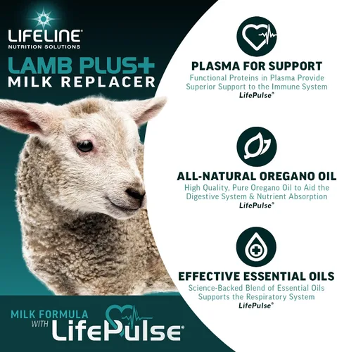 Miniatura 6 de ANNUSO LIFELINE Lamb Plus+ - Reemplazo de leche, bolsa de 6 libras, 23% de proteína y 30% de grasa, mejorado con LifePulse para mayor apoyo, fomenta