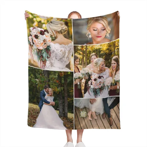 Miniatura 12 de Mantas personalizadas con fotos, manta personalizada de collage de fotos, manta personalizada para parejas, con mis propias fotos, regalos de Foto 1