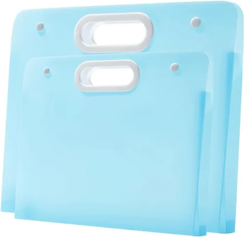 Miniatura 4 de Sohynca 2 bolsas de plástico para portafolio de arte de 17.32 x 13.22 pulgadas y 12.99 x 11 pulgadas, estuche de almacenamiento para pintura