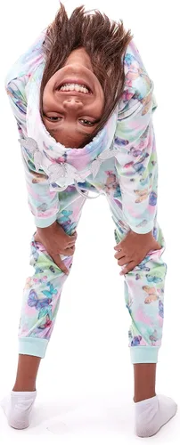 Miniatura 2 de Sleep On It Pijama para niñas con capucha de personaje, pijama con cremallera frontal para niñas