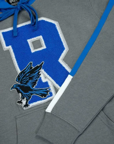 Miniatura 7 de Harry Potter Hogwarts Ravenclaw R Patch Logo Premium HoodyHoodie Black