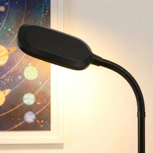Miniatura 9 de Brightech Litespan - Lámpara de Pie LED Brillante para Lectura Sobre Silla, Manualidades y Lectura, Luz de Esteticista para Extensiones de Pestañas