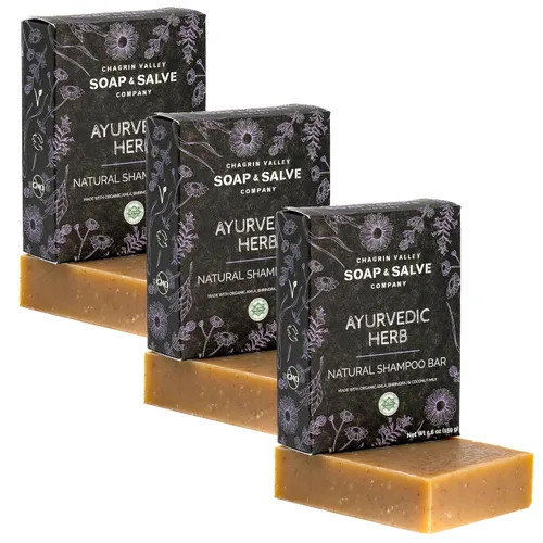 Miniatura 10 de Chagrin Valley Soap & Salve Ayurvedic Champú orgánico y jabón en barra de jabón corporal – Nutre la caspa y el cabello opaco – Champú sin sulfato