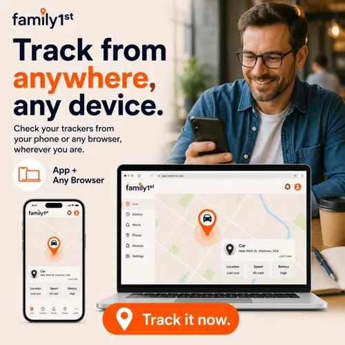Miniatura 8 de Family1st Paquete compacto de rastreador GPS para vehículos, activos de automóviles y niños, seguimiento en tiempo real con aplicación, dispositivo