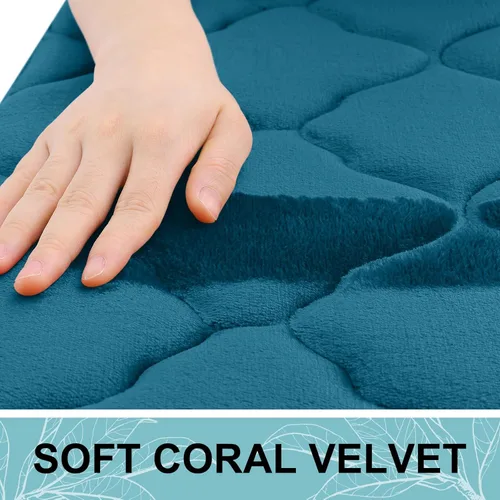 Miniatura 2 de OLANLY Alfombra de baño de espuma viscoelástica de 47 x 24 pulgadas, ultra suave y absorbente, antideslizante, cómoda, lavable a máquina, para suelo