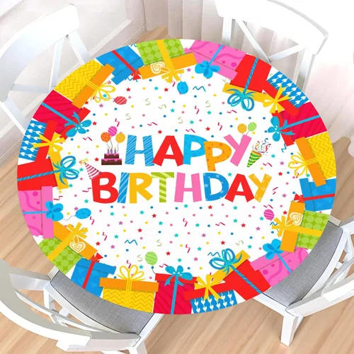 Miniatura 50 de Mantel redondo ajustable para el 4 de julio con borde elástico, impermeable, lavable, azul, rojo, blanco, estrella, patriótica, independencia, Día