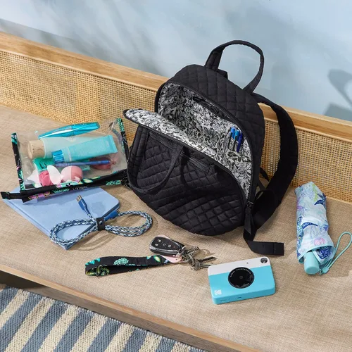 Miniatura 6 de Vera Bradley Mini mochila Totepack de algodón para mujer