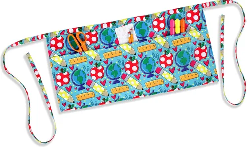 Miniatura 9 de Plum Hill Bonito delantal para profesores con bolsillos, delantal de cintura para profesora para mujeres, delantal escolar para profesores