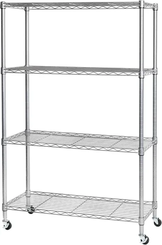 Miniatura 9 de Seville Classics Estantería de Alambre de Acero Sólido Unidad de Almacenamiento Estantes Ajustables Rack Organizador, para Hogar, Cocina, Oficina