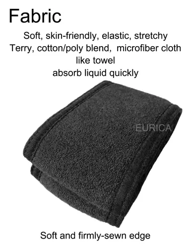 Miniatura 3 de EUICAE Diadema de spa, paquete de 5 toallas negras para la cabeza, antideslizantes, elásticas, lavables para maquillaje, lavado facial, tratamiento