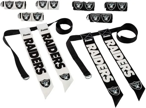Miniatura 30 de Franklin Sports NFL - Conjuntos de fútbol con bandera del equipo de la NFL, cinturones + banderas, para niños + adultos, se adapta a cintura