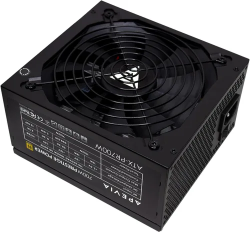 Miniatura 8 de Apevia ATX-PR600W Prestige 600W 80+ Gold Certificado, Cumplimiento RoHS, Fuente de alimentación ATX para juegos con PFC activo