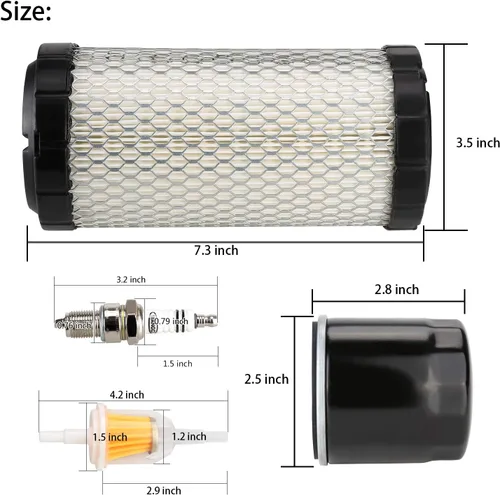 Miniatura 6 de 10L0L Kit de afinación para carrito de golf EZGO RXV 2008 en adelante y TXT 2010 en adelante con motor Kawasaki, filtro de aceite de combustible