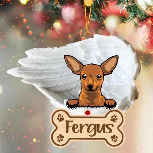 Miniatura 105 de Adorno de perro afgano de 1 ángel, adorno acrílico 2D personalizado conmemorativo para perros, regalo por pérdida de mascotas, regalo