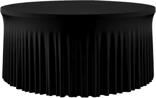 Miniatura 39 de 2 Pack White 72 inch Round Spandex Tablecloth, Washable Stretchy Fitted 6FT Round Tables,Elastic Edge with Skirt, Wrinkle-Free Table Cloths for