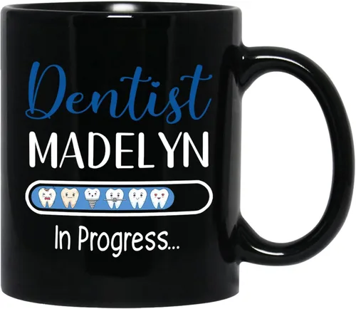 Miniatura 23 de Taza de café con texto en inglés "A Truly Great Dentist Is Hard To Find Difficult", taza de café negra de 11 onzas y 15 onzas, regalo personalizado