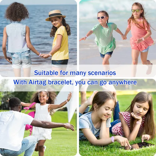 Miniatura 7 de R-fun Impermeable para Pulseras Air Tag [Paquete de 2] Compatible con Localizadores de Air Tag de Apple con Silicona Suave, Funda Protectora