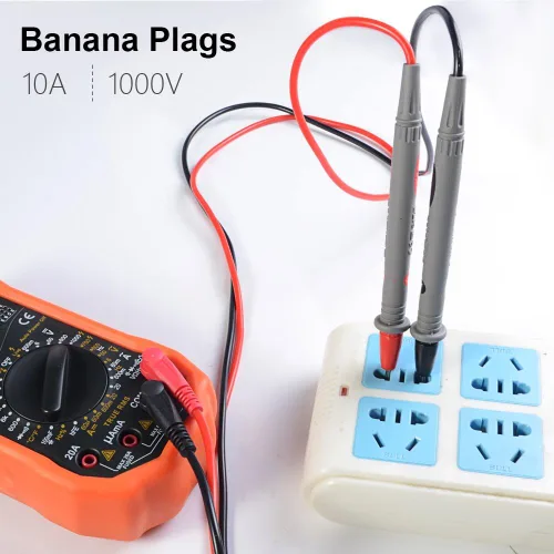 Miniatura 9 de Juego de cables de prueba de multímetro eléctrico con pinzas de cocodrilo, gancho de prueba, sondas de prueba, cables kit profesional 1000V 10A