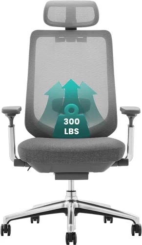 Miniatura 10 de COLAMY Silla de oficina ergonómica de malla con reposapiés, silla ejecutiva de escritorio de computadora con respaldo alto y reposacabezas anchos