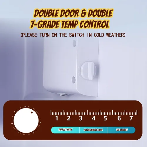 Miniatura 4 de Mini refrigerador con congelador, refrigerador pequeño de doble puerta, refrigerador de dormitorio para soltero, con estantes extraíbles para Negro