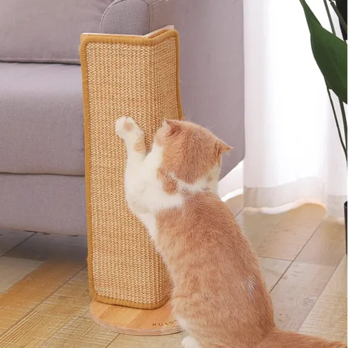 SHENGOCASE Rascador de sisal de gato de 20.5 pulgadas de alto, sin perforaciones, para pared, para sofá, esquina, poste rascador, alfombrilla de
