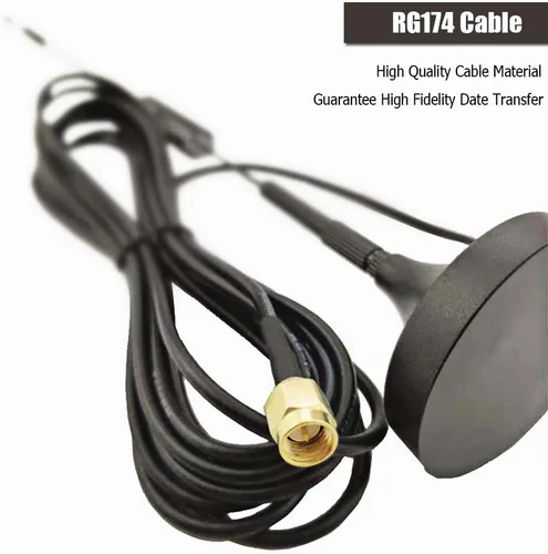 Miniatura 5 de Paquete de 2 antena SMA 4G LTE 12Dbi 700-2700MHz Antena celular Montaje magnético 0.14 oz Antena 12Dbi 4G LTE CPRS GSM 2.4G WCDMA 3G por EJOYS