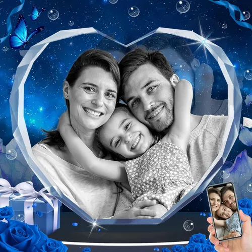 Miniatura 9 de Foto de cristal 3D, regalos personalizados de Navidad para mamá, mujer, esposa, para ella, pareja, regalos personalizados con tu propia foto, imagen