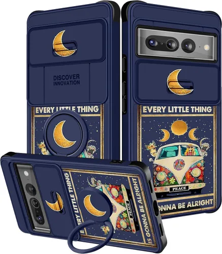 Miniatura 35 de Funermei Funda 2 en 1 para Google Pixel 7 Pro para mujeres, funda de teléfono de girasol lindo para niñas, diseño de flores florales femeninas