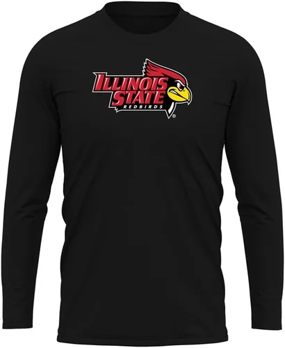 Miniatura 70 de Camisa deportiva de manga larga oficial de la NCAA Collegiate para hombre, colección negra con logotipo primario
