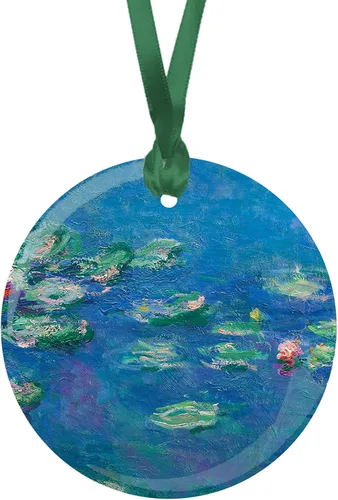 Miniatura 9 de Adorno de árbol de Navidad, porcelana Klimt The Kiss Fine Art Adorno de recuerdo por RainCaper