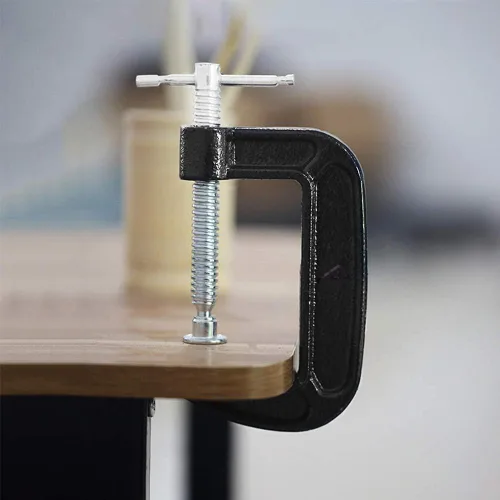Miniatura 6 de Juego de abrazaderas en C de 4 pulgadas, abrazadera C de acero resistente, abrazaderas de fuerza industrial C para carpintería, soldadura