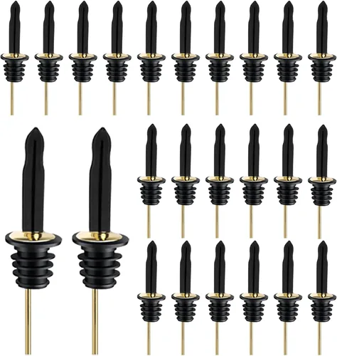 Miniatura 18 de Pafusen Paquete de 12 vertedores de botellas de licor, boquilla para verter licor para botellas de licor, boquilla dispensadora de aceite de oliva