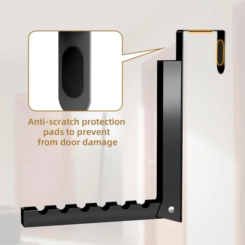 Miniatura 6 de ZMBESUP Perchero Plegable para Colgar Sobre la Puerta para Secar Ropa, Perchero Plegable para Colgar Abrigos para Cuarto de Lavandería