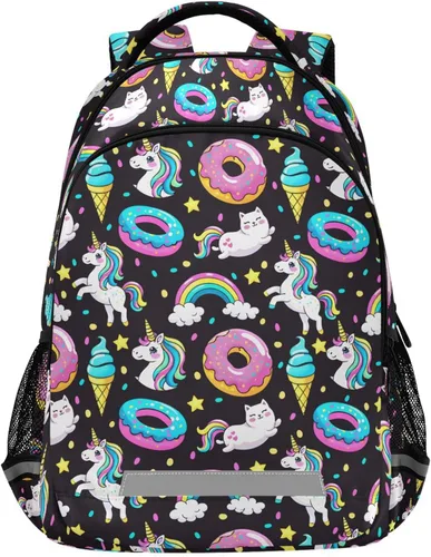 Miniatura 23 de MNSRUU Mochila escolar con correa para el pecho, mochila para laptop Galaxy Planets, mochila de senderismo de viaje para niños y niñas, Animal 031
