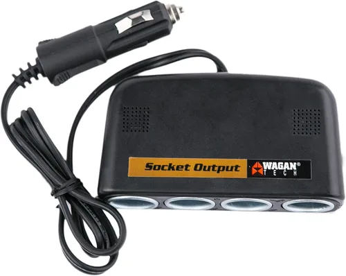 Miniatura 4 de Wagan divisor y extensor de tomacorriente automotriz de 4 vías de 12V, divisor de potencia para mechero