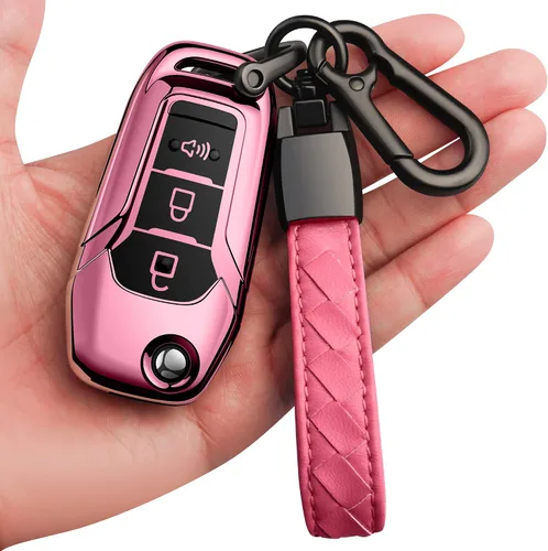 Miniatura 9 de para Ford Funda para Llavero con Llavero de Protección Completa Suave Funda para Llavero Compatible con Ford F150 F250 F350 F450 F550 Explorer Azul