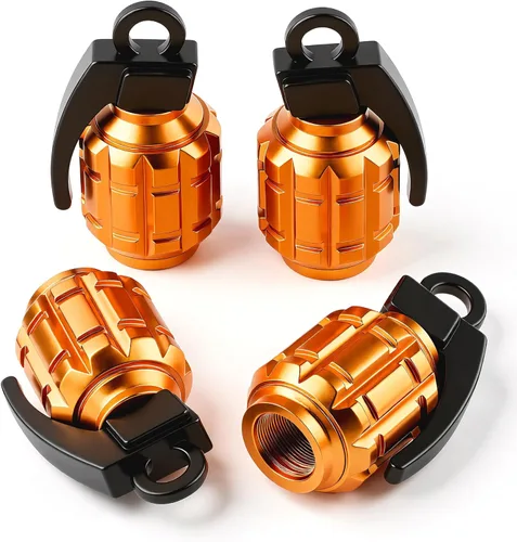 Miniatura 33 de 4 piezas tapas de vástago de válvula de neumático estilo bola 8, cubiertas universales de vástago de válvula de neumático con núcleo de cobre a