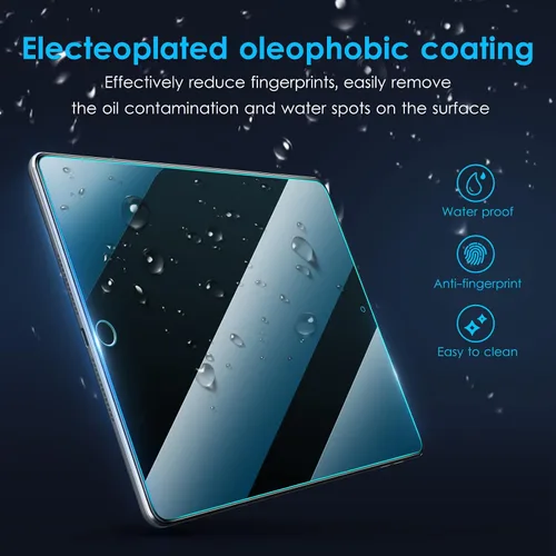 Miniatura 5 de DTTO Protector de pantalla para iPad de 6ª/5ª generación, modelo 2018/2017 de 9.7 pulgadas, protector de película de vidrio templado para iPad