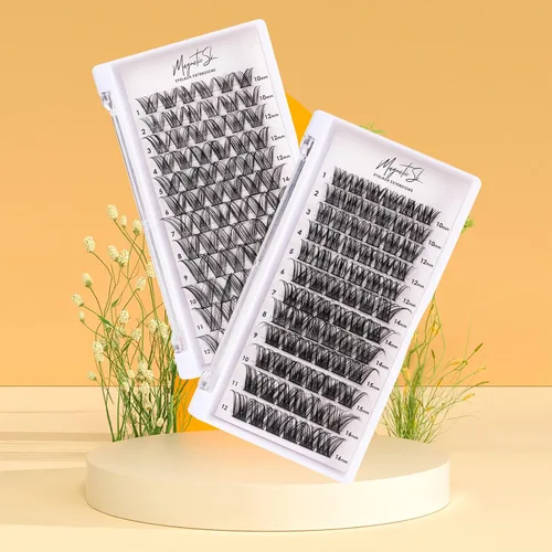 Miniatura 7 de Extensiones de pestañas en racimo 72, pestañas postizas, extensiones de pestañas reutilizables, para colocar uno mismo, aspecto natural, mezcla