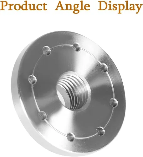 Miniatura 6 de kimllier Placa frontal de torno de acero de 3 pulgadas para torno de madera, apta para husillo de 1 pulgada x 8TPI sin tornillo