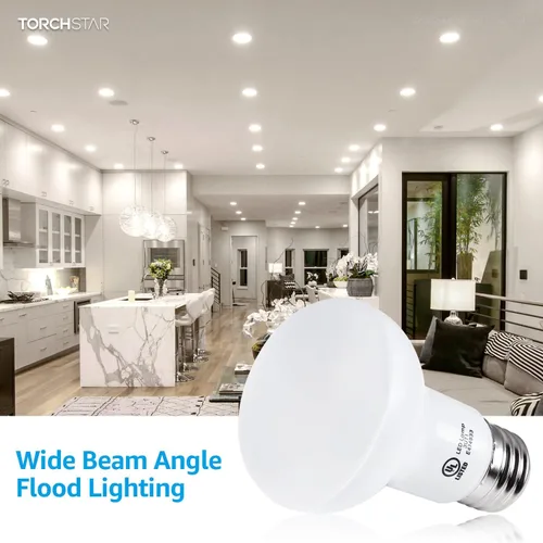 Miniatura 4 de TORCHSTAR Bombillas LED BR20, luz de inundación para interiores R20, regulable, 7.5 W (50 W equivalente), UL y Energy Star, 4000 K blanco frío, base