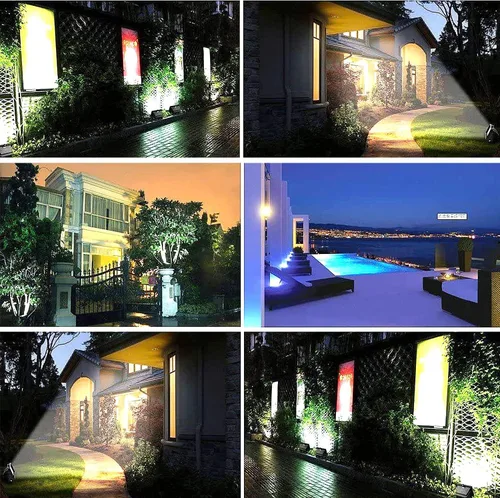 Miniatura 4 de Foco de paisaje LED RGB de 20 W, 16 cambios de color y flash de 4 modos, regulable, enchufe de cable de 5 pies, luz de inundación de seguridad