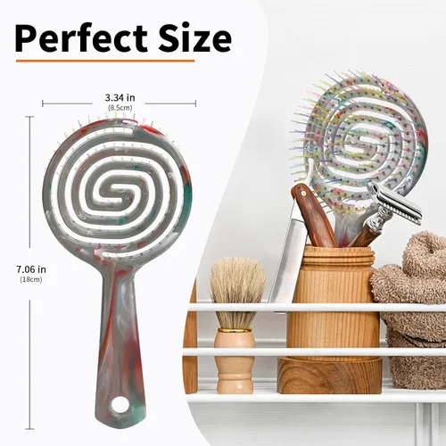 Miniatura 2 de Detangling Wet Hair Brush for Thin or Straight Hair, Vented Detangler Hairbrush with Double-Layered Ultra and Soft-Nylon Bristles for Wet or Dry