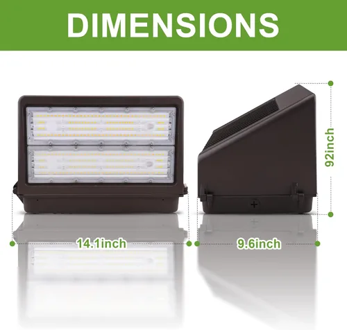 Miniatura 6 de Paquete de pared de corte completo LED de 100 W con fotocélula del atardecer al amanecer, 14000 lm 5000 K – Reemplazar 400 W MH/HPS, luz de pared